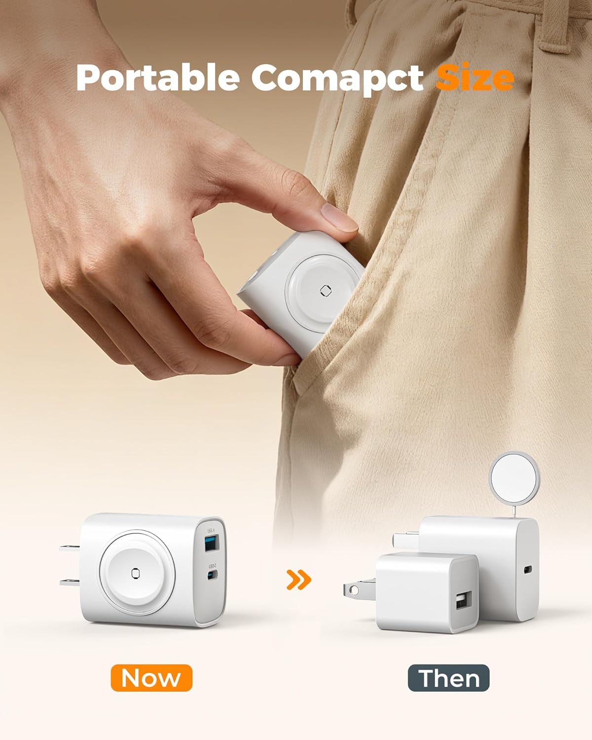 Thumbnail 4 de TESSAN 3-in-1 Charging Block for Apple Watch + USB-C/USB-A PD 20W