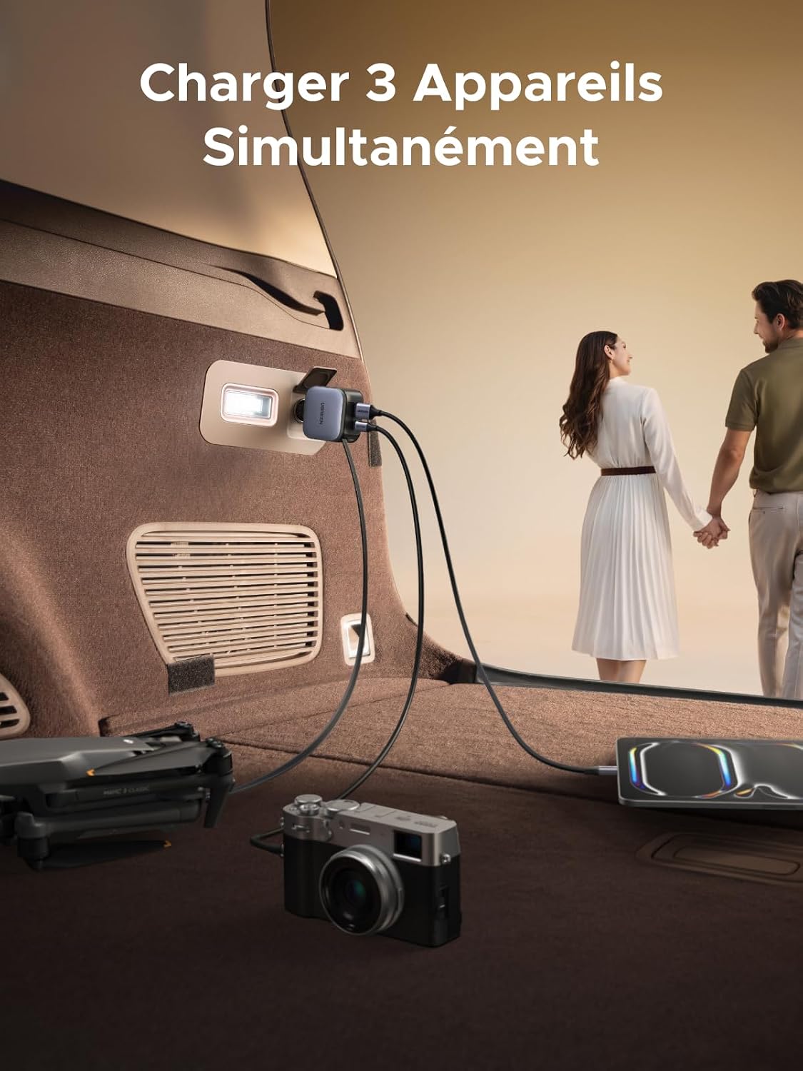 Thumbnail 4 de UGREEN Nexode 60W Chargeur Allume Cigare USB-C Rétractable — Charge rapide pour voiture