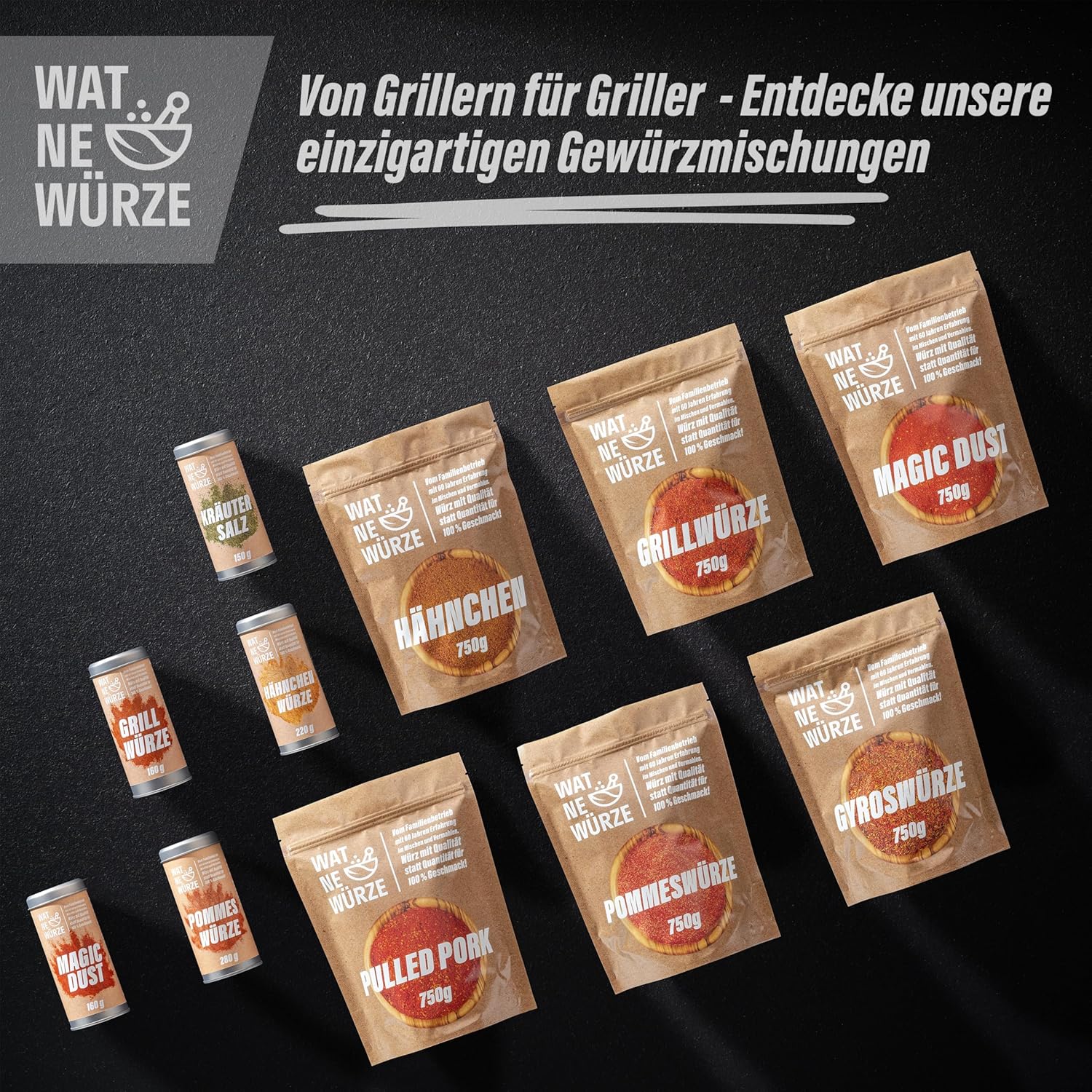 Thumbnail 6 de WAT NE WÜRZE Chicken Rub Hähnchengewürz (750 g) – Gewürzsalz für Brathähnchen, Wings & mehr