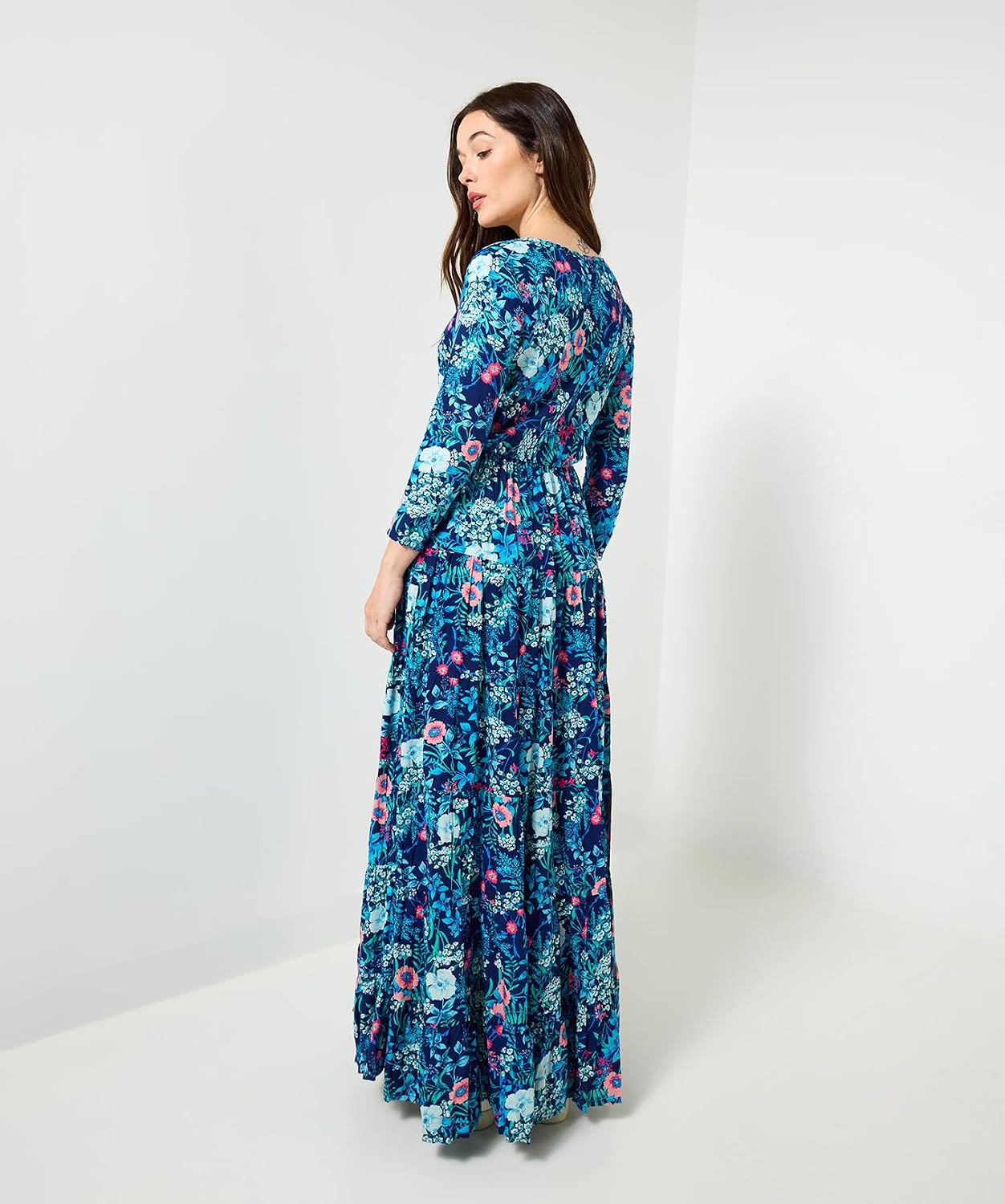 Detalle de Joe Browns Women's Bright Floral Crinkle Cotton Maxi Dress