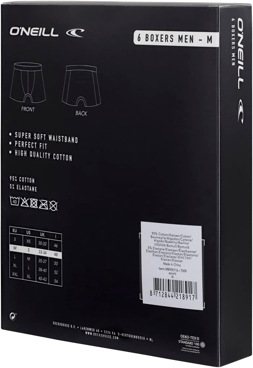 Thumbnail 5 de O'Neill Boxershorts Herren 6er Pack Baumwolle Uni – Basic Trunk