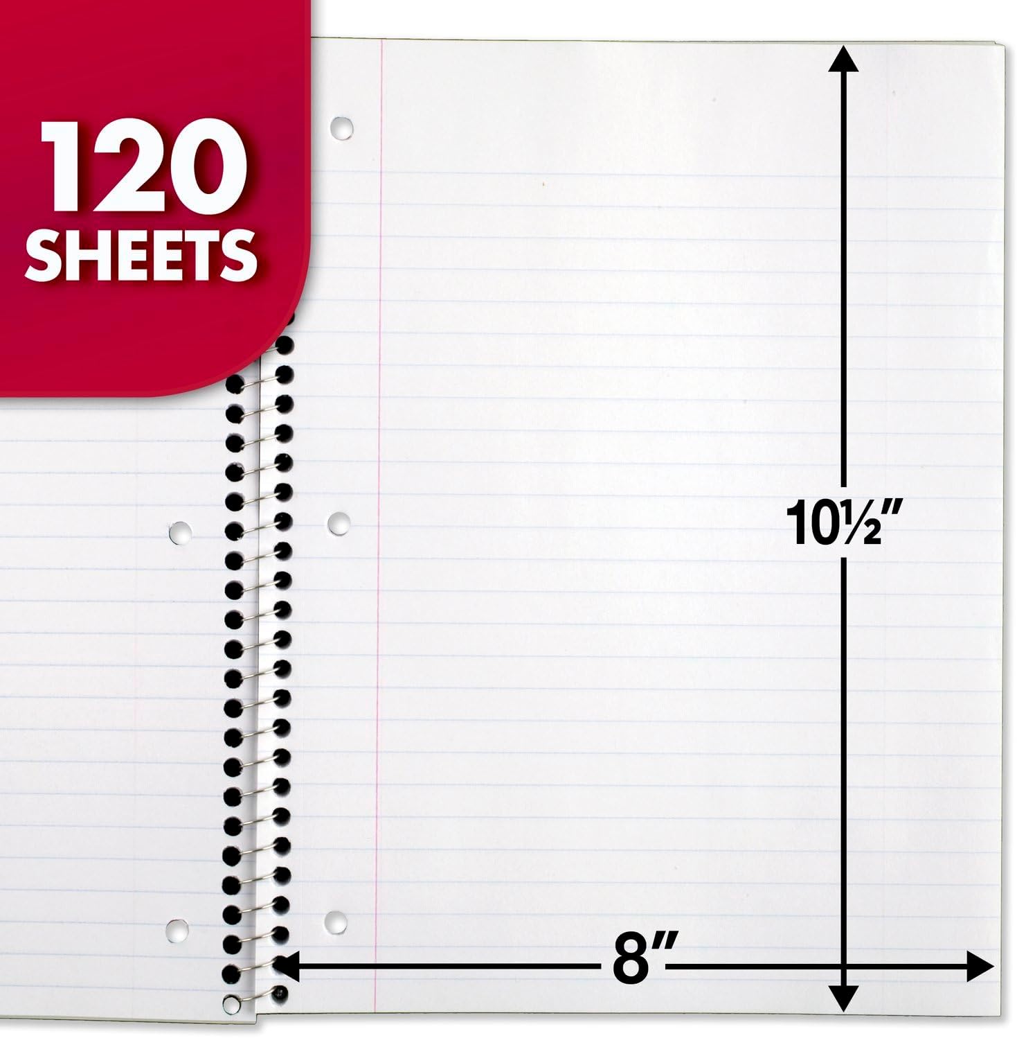 Detalle de Mead 3-Subject Notebook, 120 Sheets