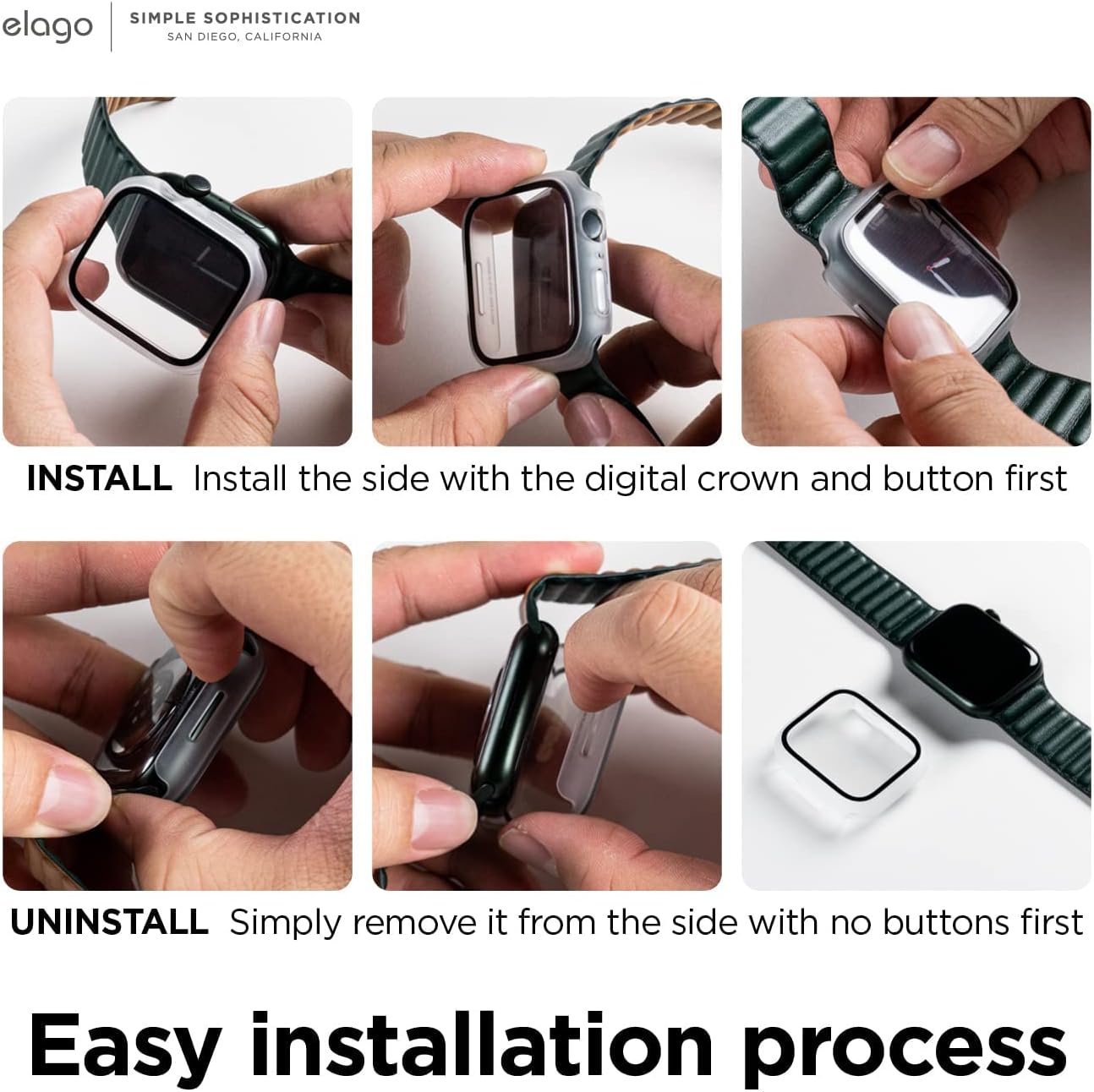 Thumbnail 5 de elago Clear Shield custodia per Apple Watch 9/8/7 da 45 mm (protezione trasparente opaco)