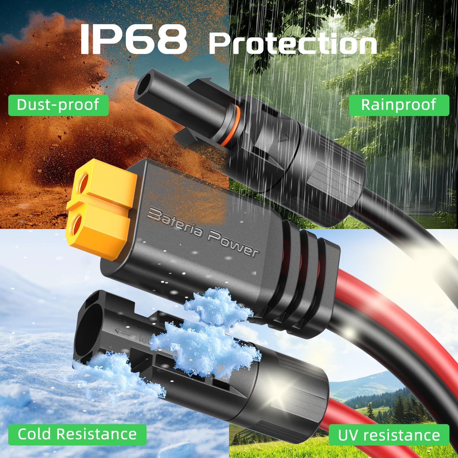 Thumbnail 4 de Bateria Power Solar to XT60 Charge Extension Cable 10AWG 25Ft