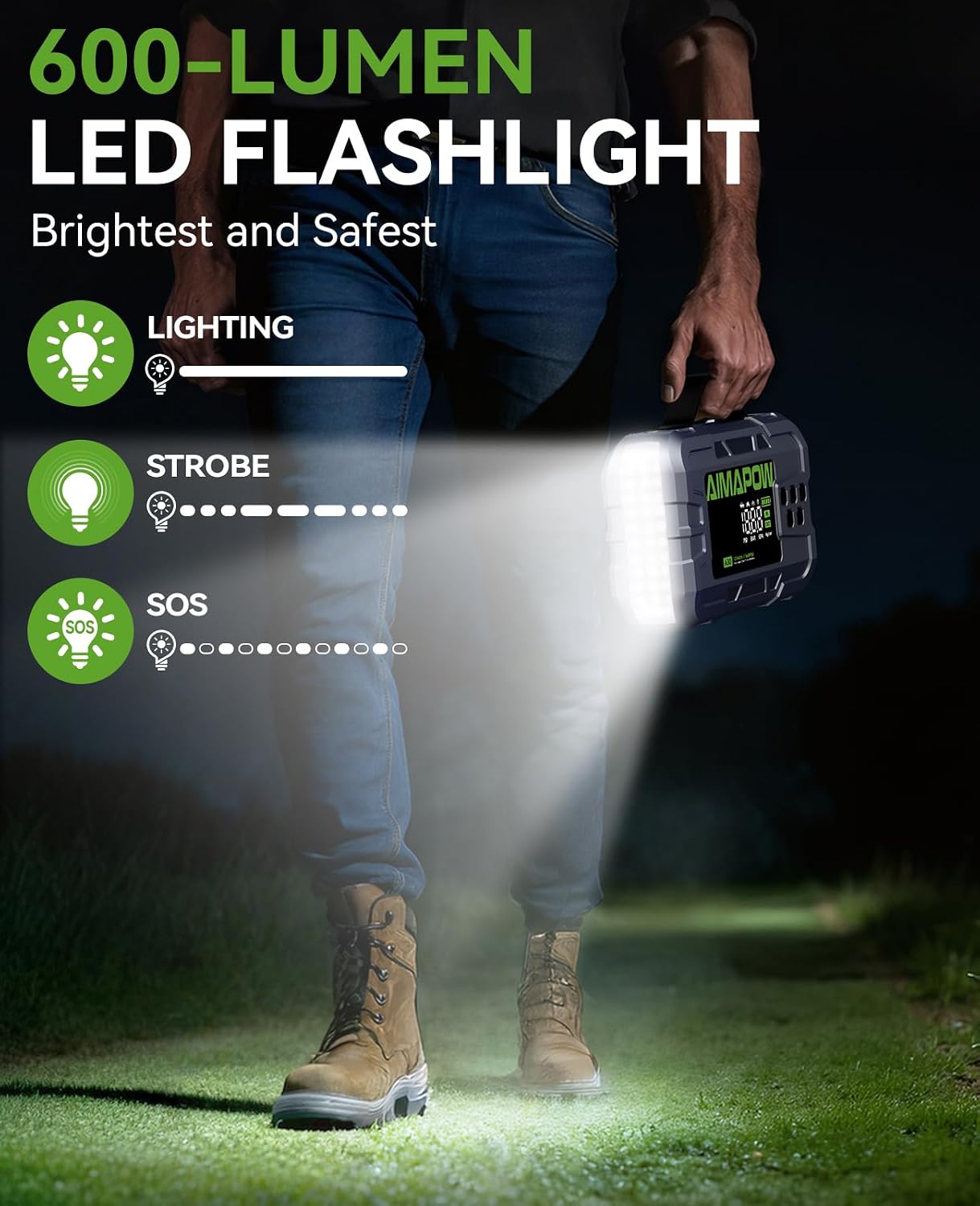 Thumbnail 5 de Car Battery Jump Starter with Air Compressor, 8000A, 160 PSI – 12V Portable, Quick Charge, 270° LED Light