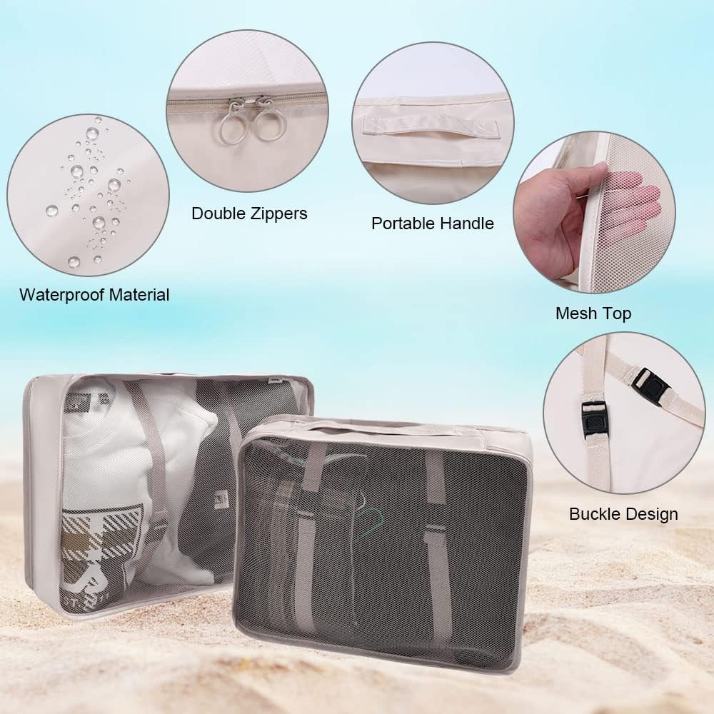 Thumbnail 5 de OSDUE P-LHYYBE20220824-FBA kofferorganizerset, 6-delig, nylon, beige