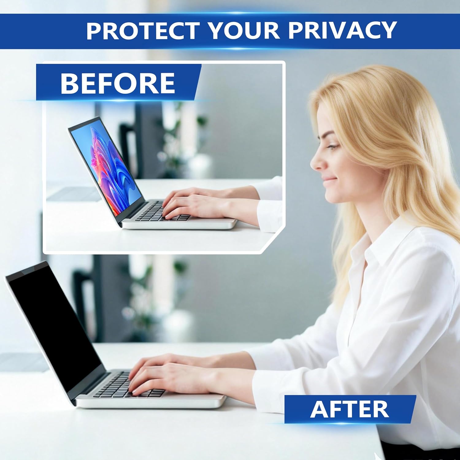 Thumbnail 6 de Magnetic Laptop Privacy Screen 14 Inch 16:10 — Privacy Shield for Open Workspaces