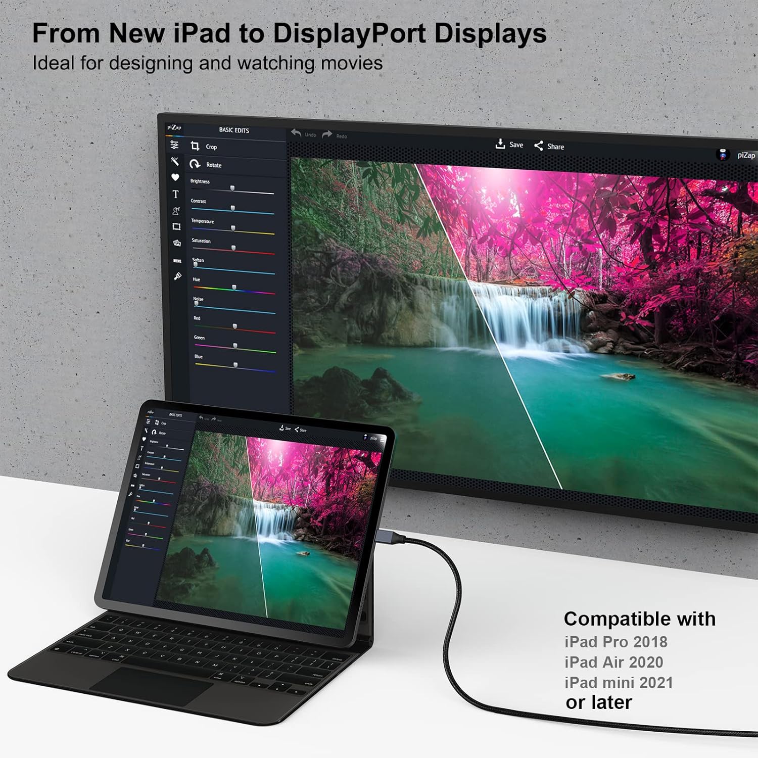 Thumbnail 5 de BENFEI USB‑C DisplayPort Kabel 4,5 m