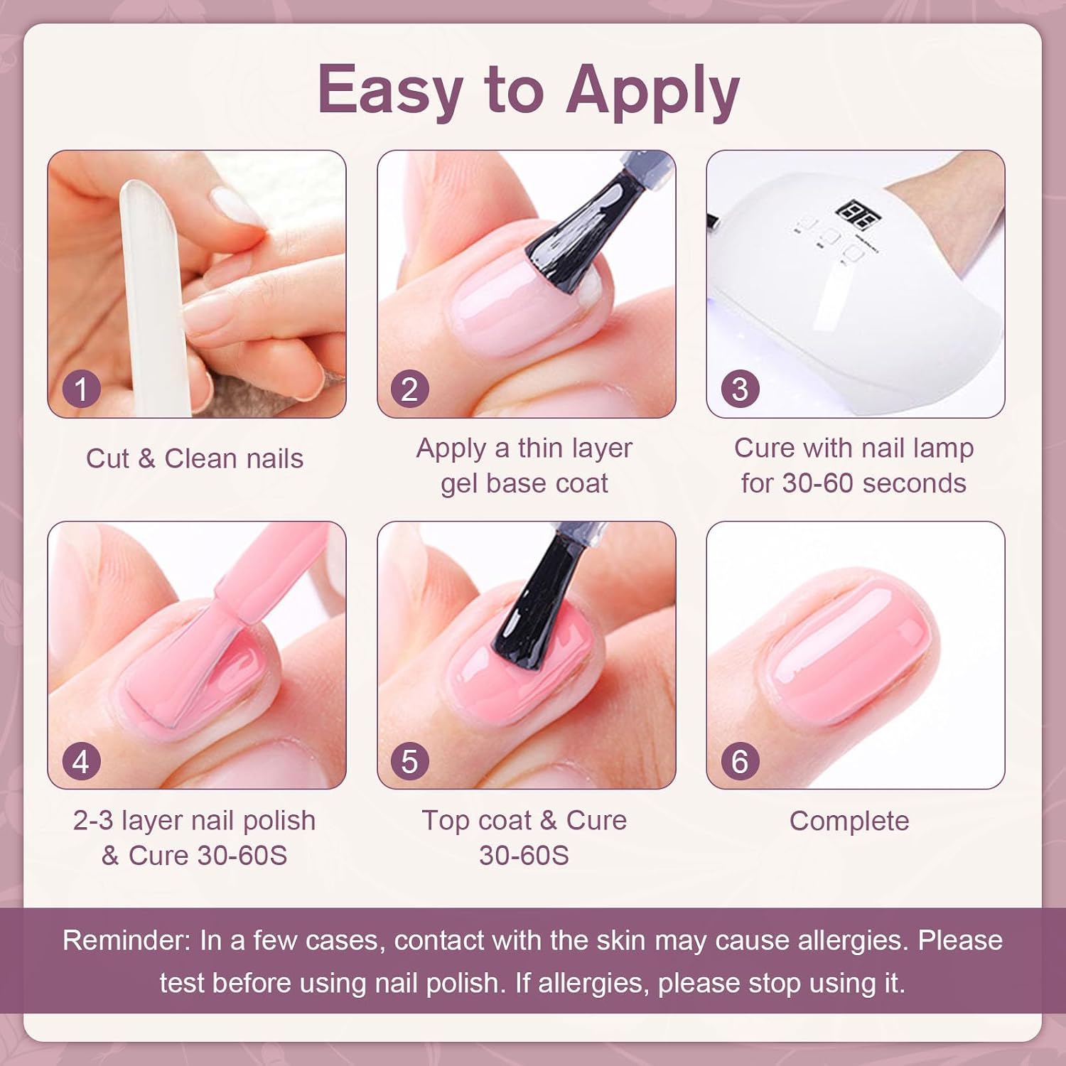 Detalle de Shining She UV Nagellack Set – 10 Farben Gel-Nagellack, 8 ml pro Flasche