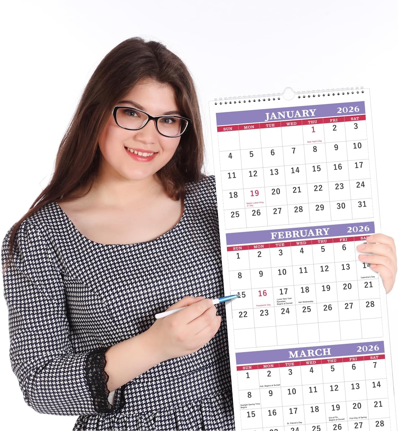 Thumbnail 6 de 2026 3-Month Wall Calendar ⏳