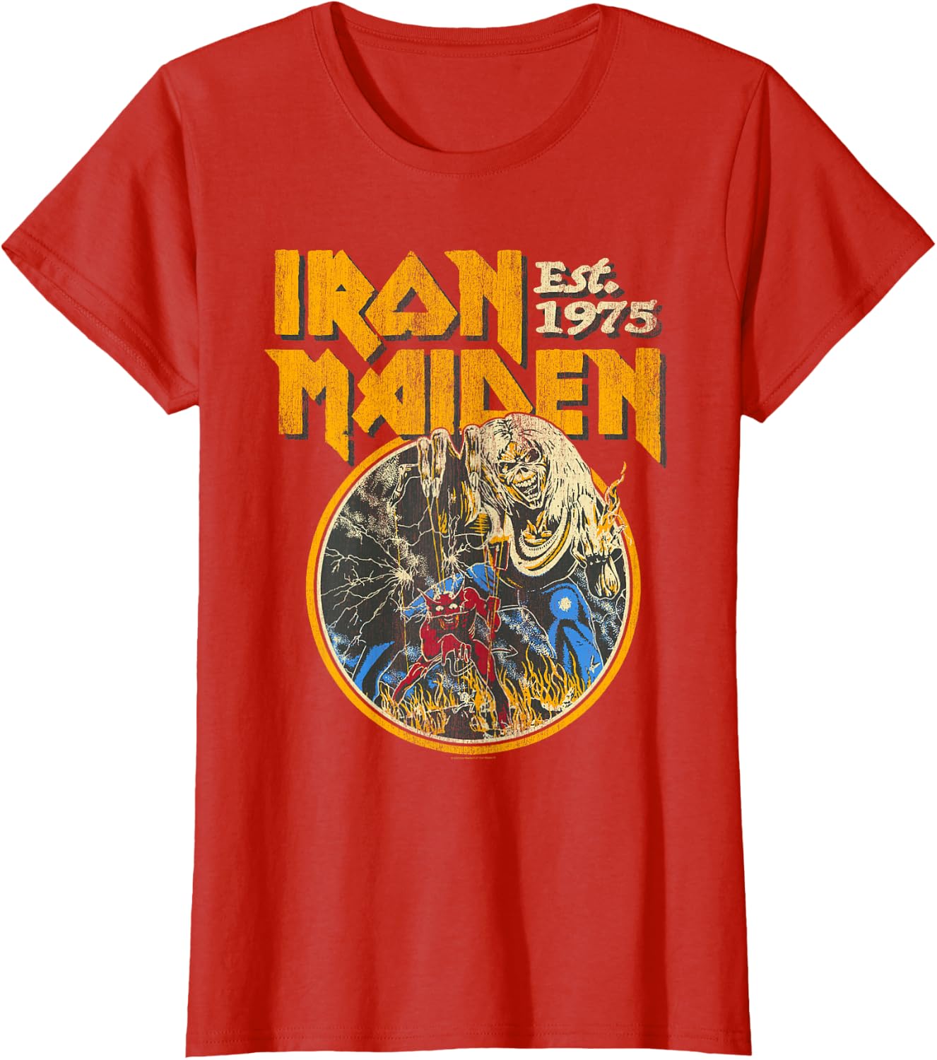 Thumbnail 2 de Iron Maiden Vintage Beast Circle Red T-Shirt