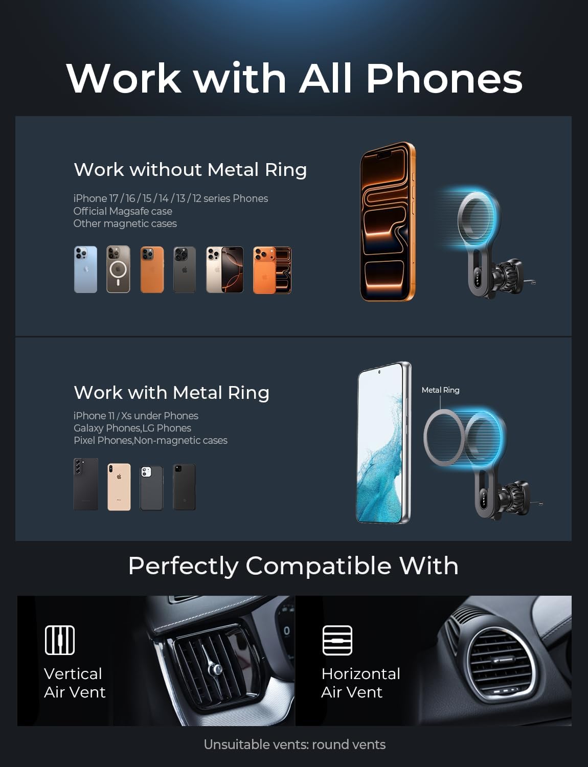 Thumbnail 6 de LISEN MagSafe Car Mount 2026 for iPhone