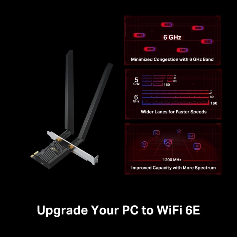 Thumbnail 1 de TP-Link Archer TXE72E Tarjeta de red AXE5400 WiFi 6E 📡