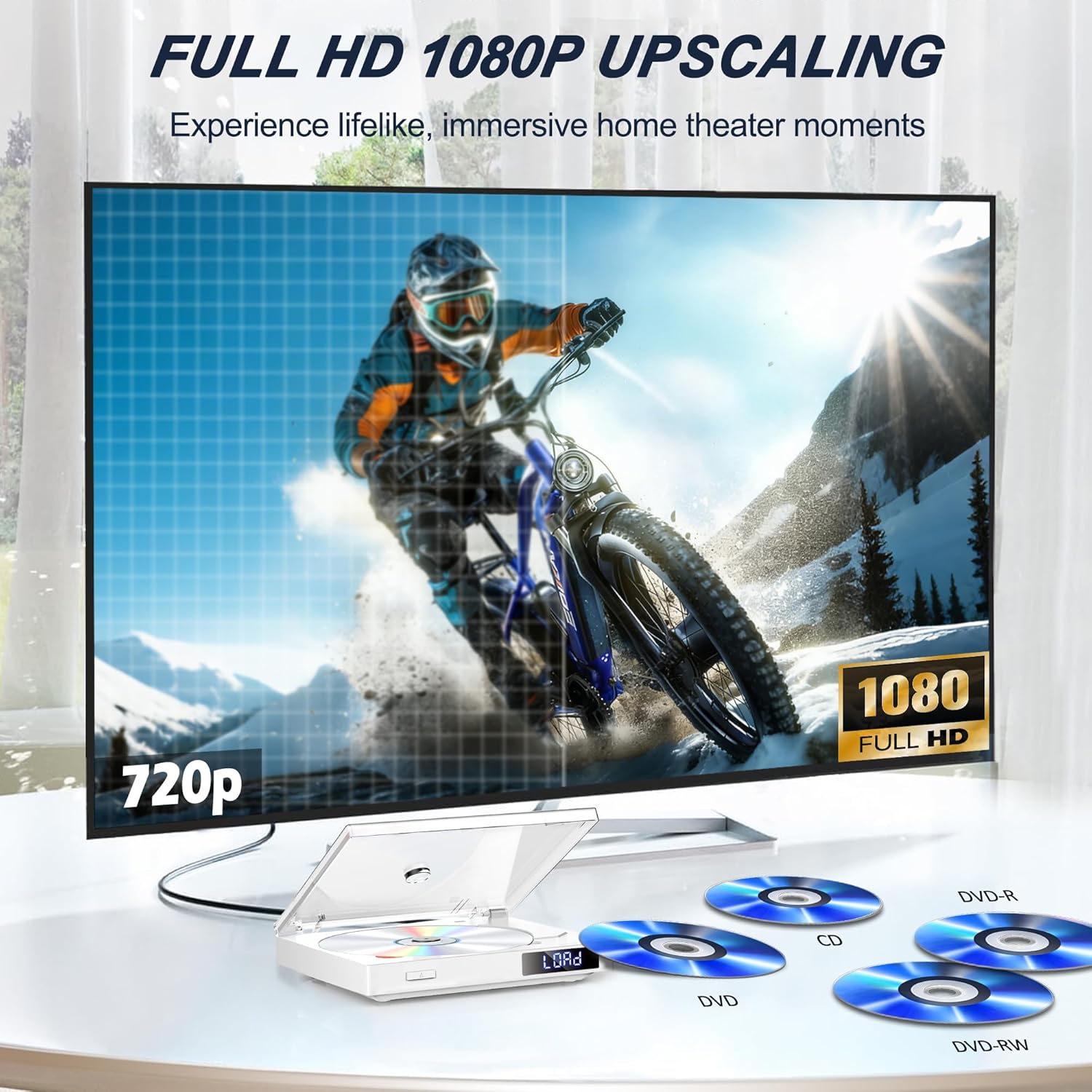 Thumbnail 1 de MAITE Lettori DVD MINI per TV con uscita HDMI, USB e AV: lettore compatto 1080P per tutte le regioni