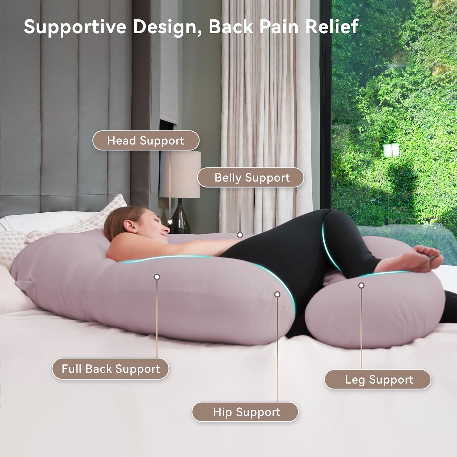 Thumbnail 6 de PinkFoggie Cooling Pregnancy Pillow 57 Inch