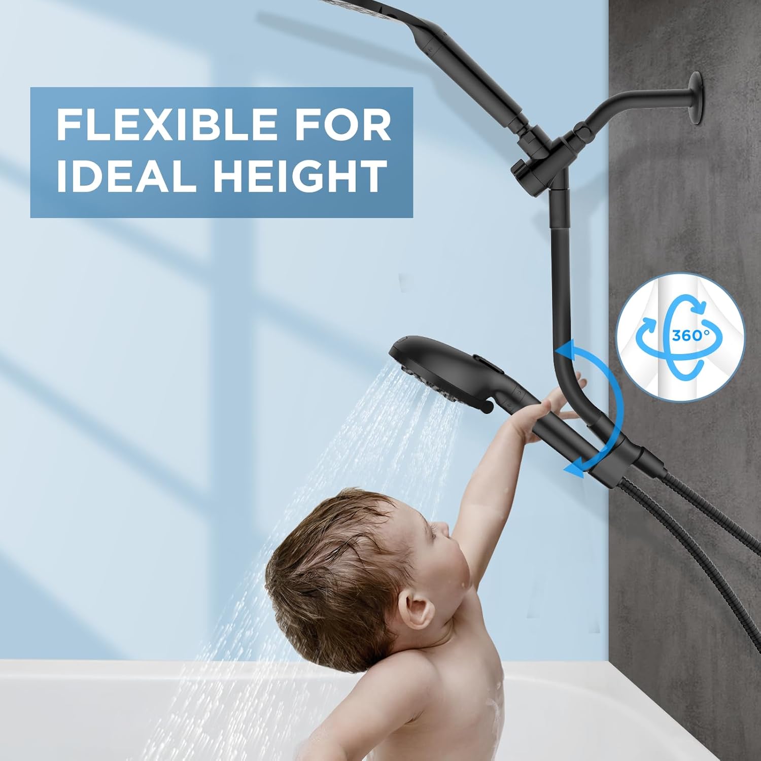 Detalle de MakeFit Dual Filtered Rain Shower Head with Hard Water Filter
