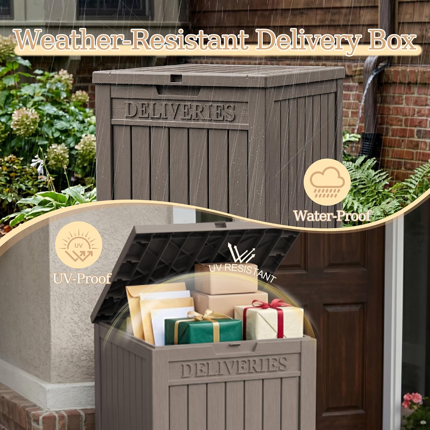 Detalle de ATMELT Outdoor Storage Box, 80 Gallon