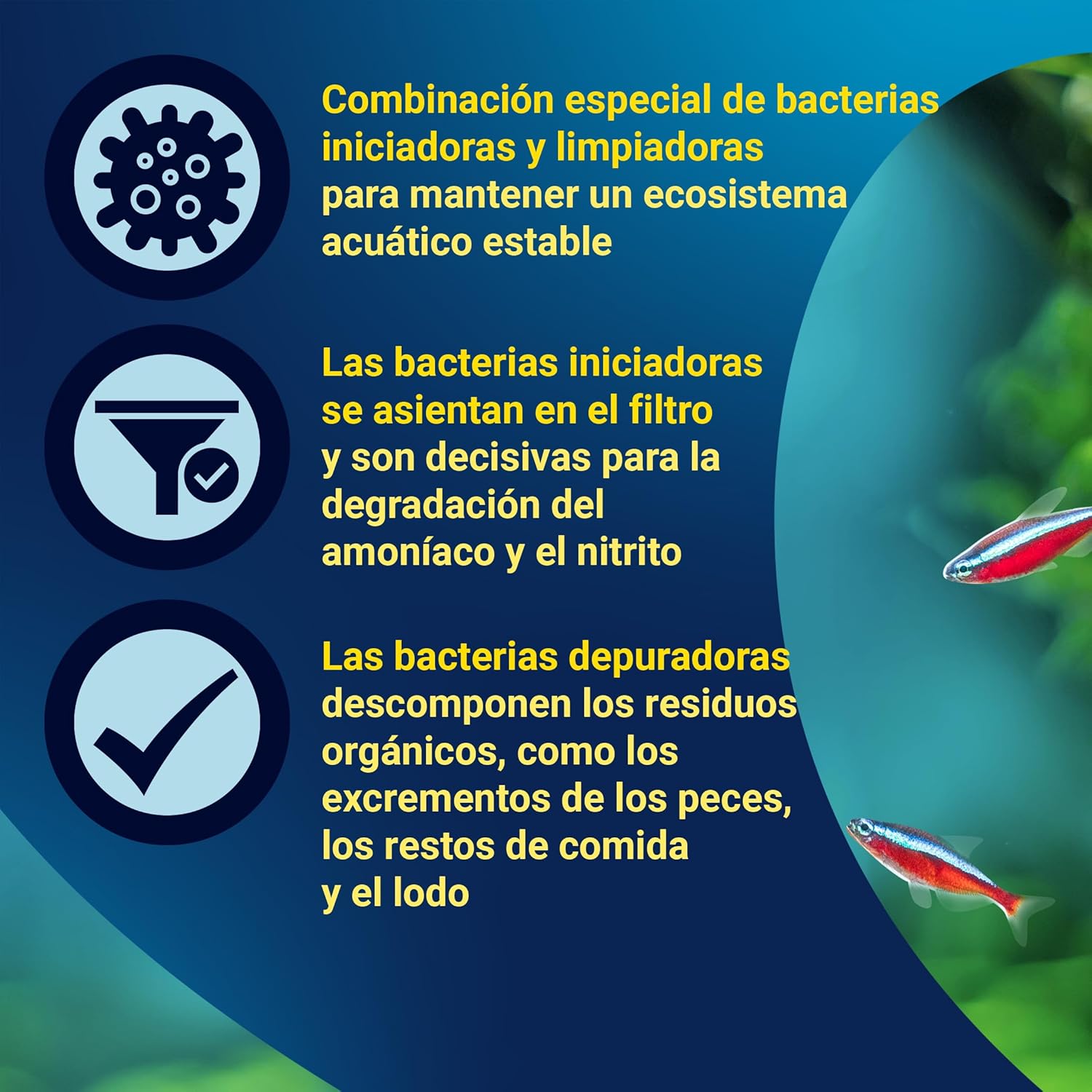 Detalle 2 de Tetra FilterActive 250 ml para filtros de acuario 🐟