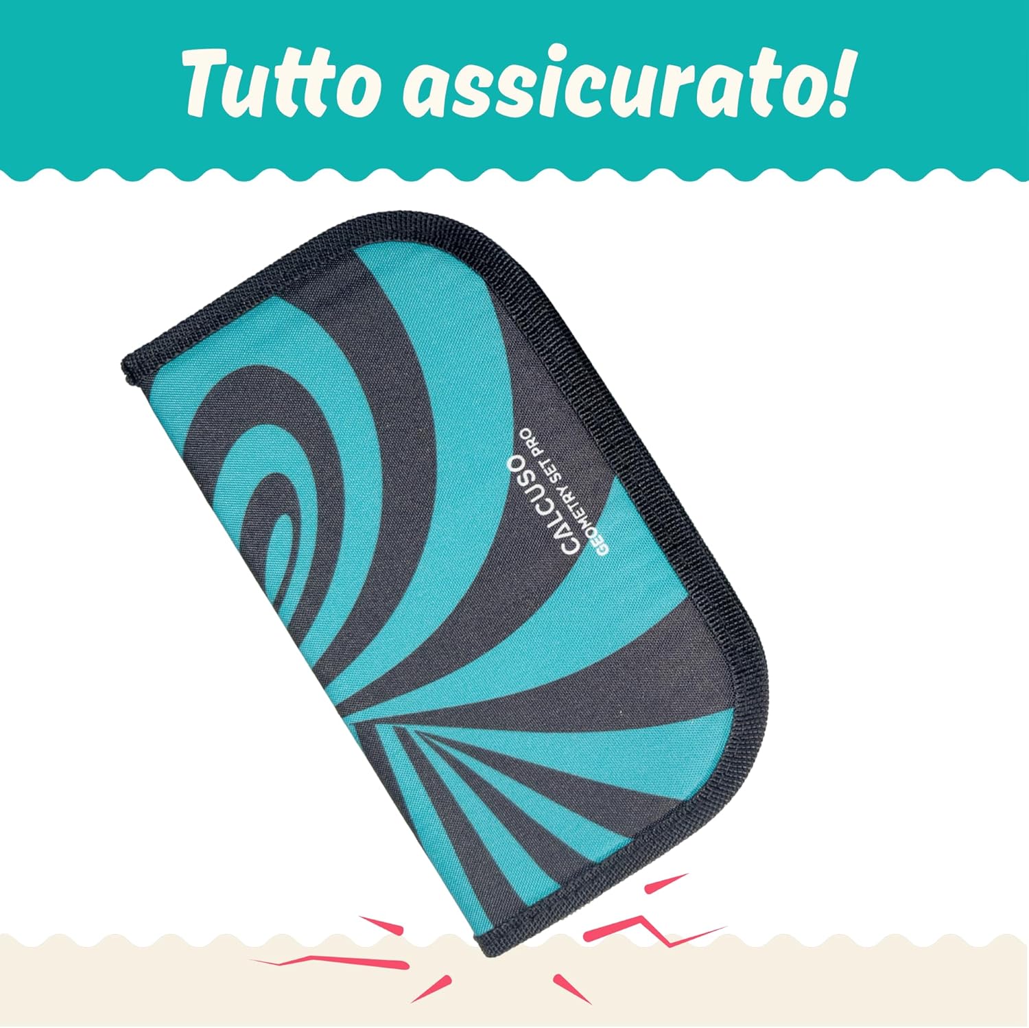 Thumbnail 5 de CALCUSO Set di Geometria Pro in astuccio turchese con compasso e goniometro