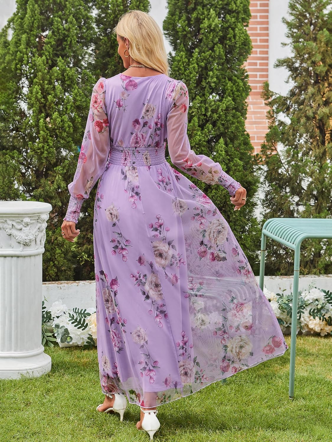Thumbnail 5 de ANRABESS Women's Floral Maxi Dress in Polyester