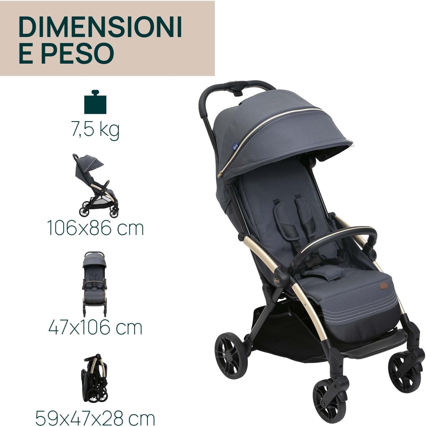 Thumbnail 4 de Chicco Passeggino Goody XPlus: chiusura one-touch, ruote grandi e schienale regolabile 4 posizioni