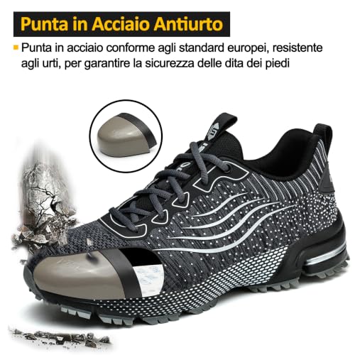Detalle de Scarpe Antinfortunistiche CYKYGGO Uomo/Donna Grigio EU 42