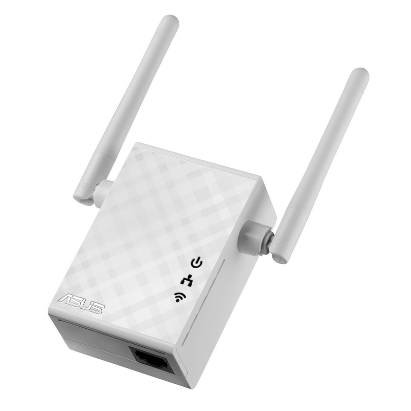 Detalle 2 de ASUS RP-N12 N300: repetidor Wi‑Fi 2.4 GHz con 2 antenas externas para ampliar la cobertura