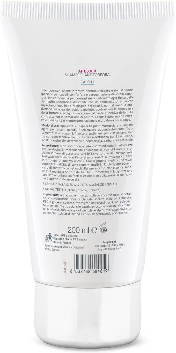 Thumbnail 6 de Dermovitamina Calmilene AF Block Shampoo Antiforfora per cute grassa e dermatite seborroica, con bisabololo (200 ml)