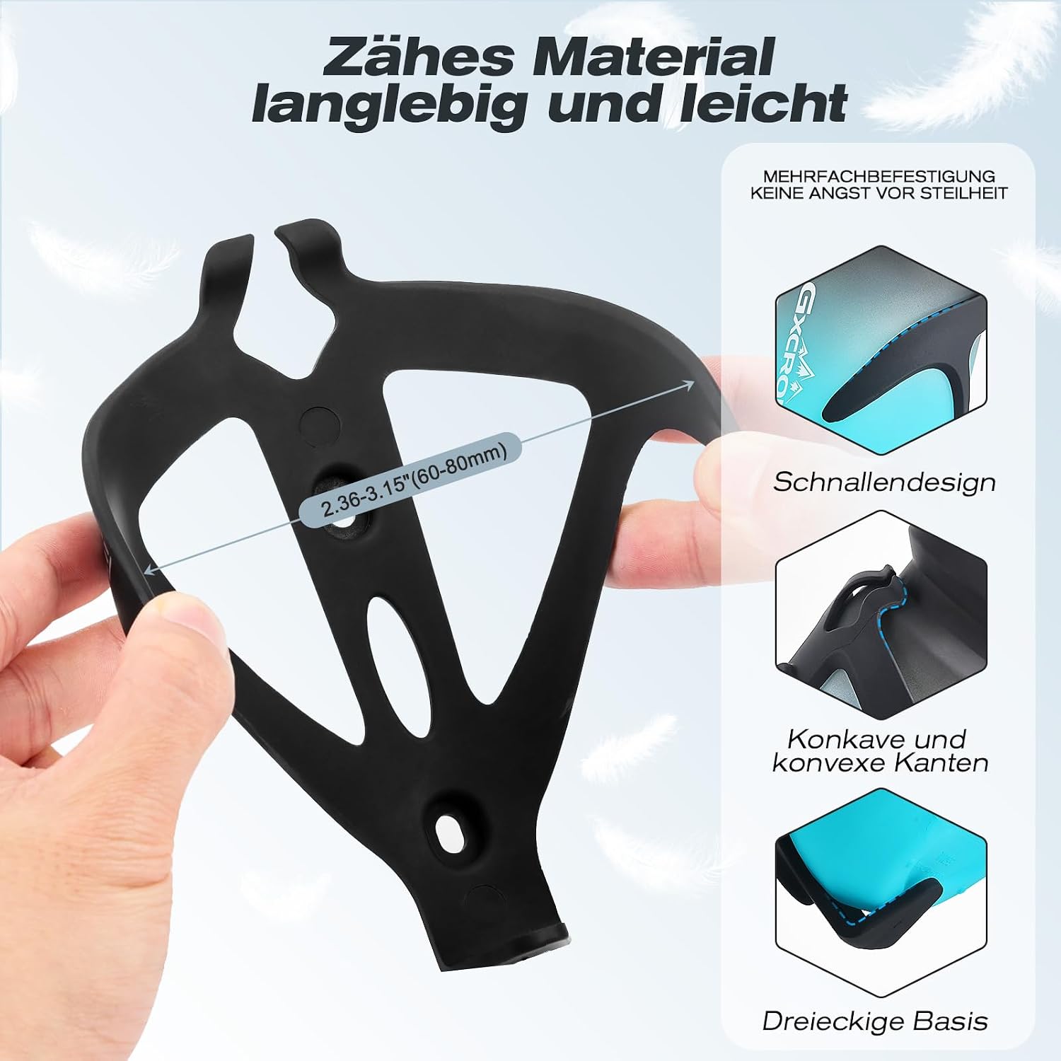 Detalle 2 de GXCROR Fahrradflaschenhalter rutschfest