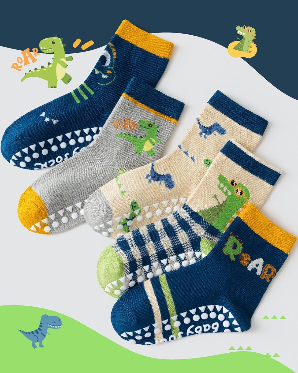 Detalle de Kyopp Chaussettes rigolotes Enfants Filles et Garçons – 10 Paires,Animaux, Coton 78.6%