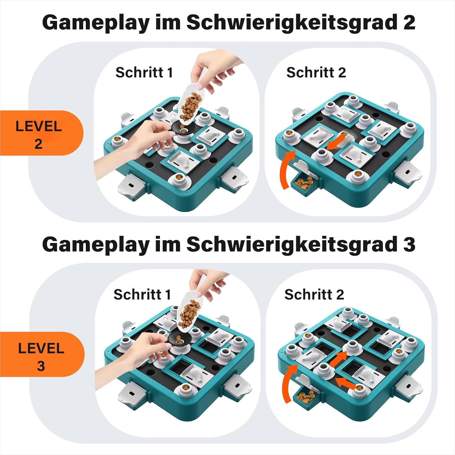 Thumbnail 4 de Dufuso Hundespielzeug Intelligenz – Intelligenzspielzeug mit 3 Schwierigkeitsgraden (blau/weiß)