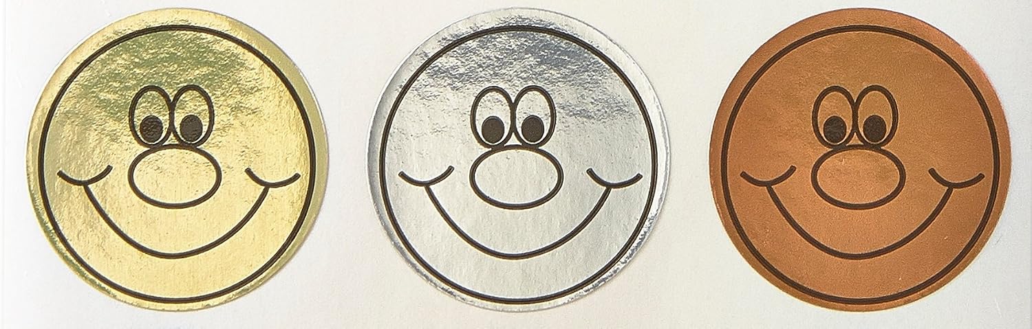 Detalle de Sticker Solutions lot de 180 autocollants doré/argenté/bronze (25 mm)