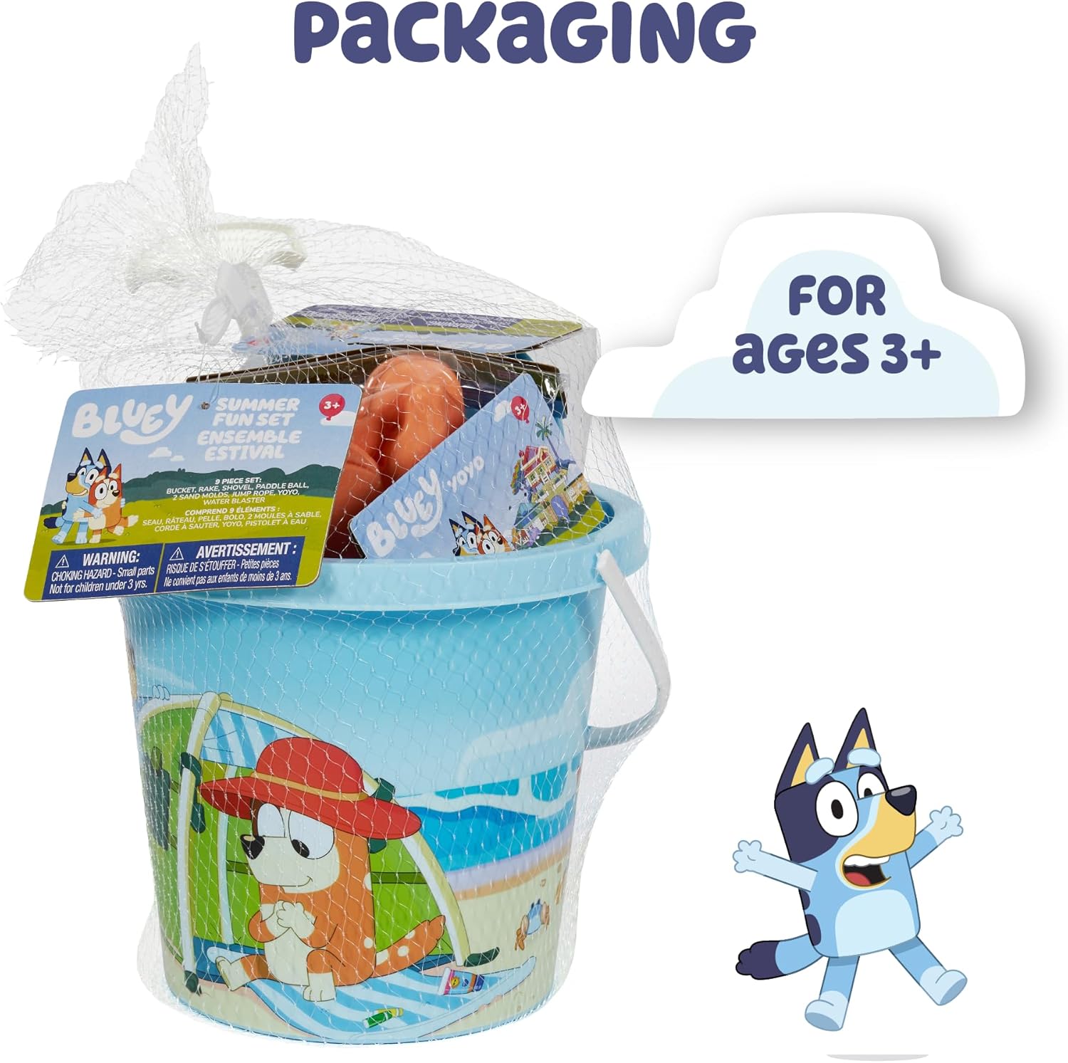 Thumbnail 5 de Little Kids Bluey Beach Toys Set — 9pc Sand Toys & Beach Bucket (Ages 3–10)