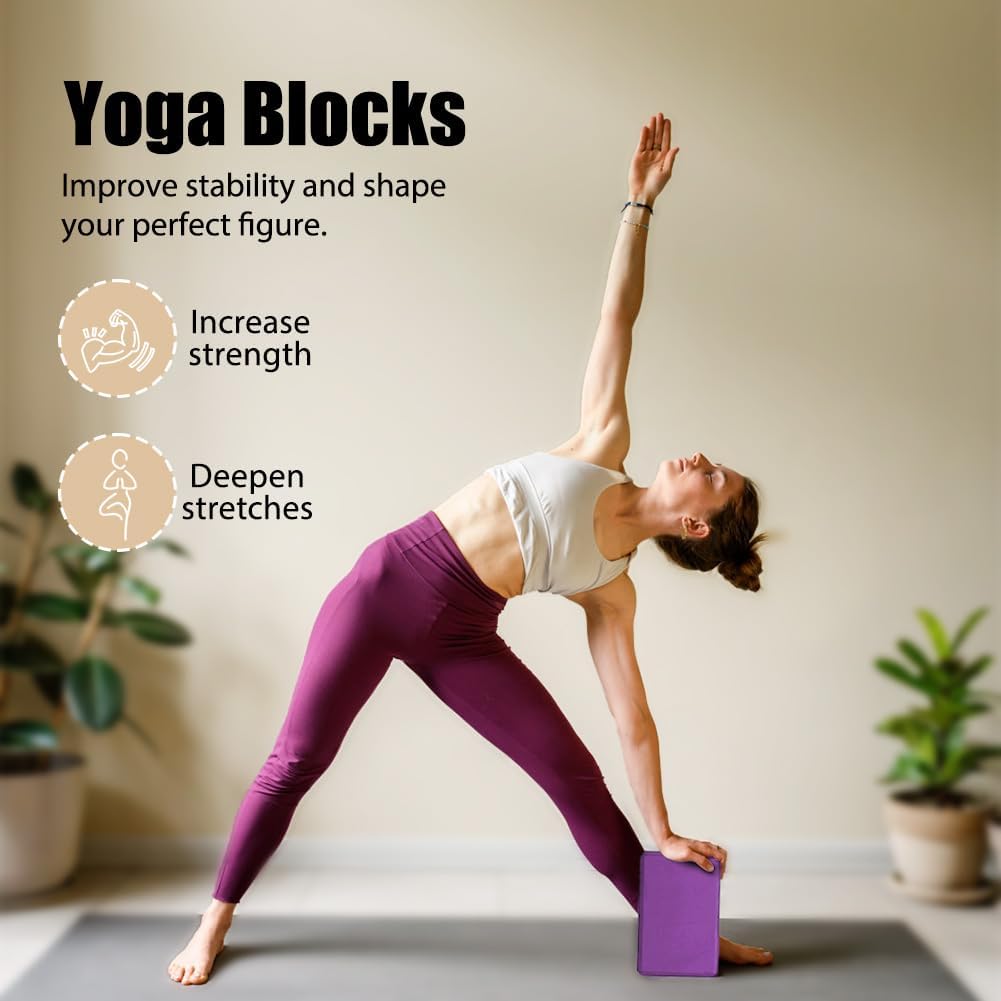 Thumbnail 2 de flintronic Yoga Block für Erwachsene – 2er-Set aus hochdichtem EVA-Schaum, rutschfest und leicht