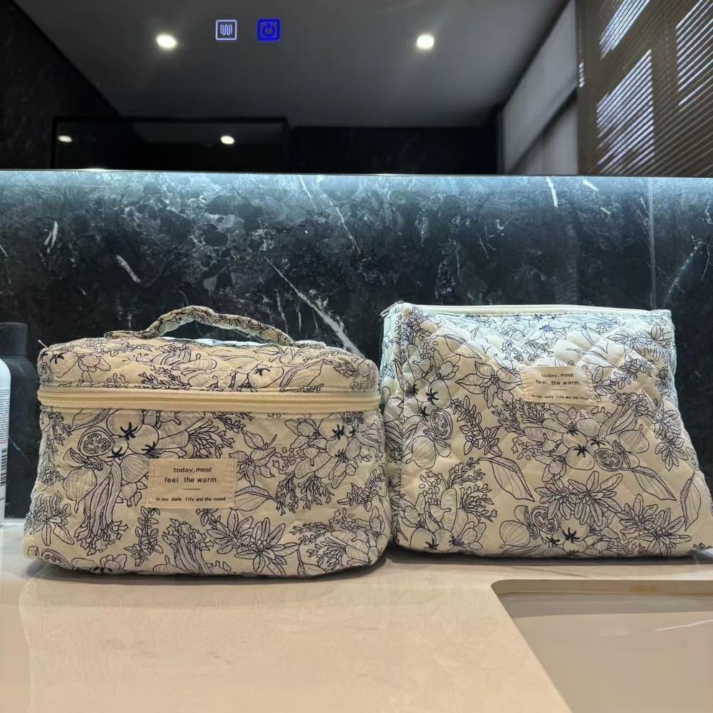 Thumbnail 5 de Aucuu Trousse de Maquillage Fleurie 3 pcs