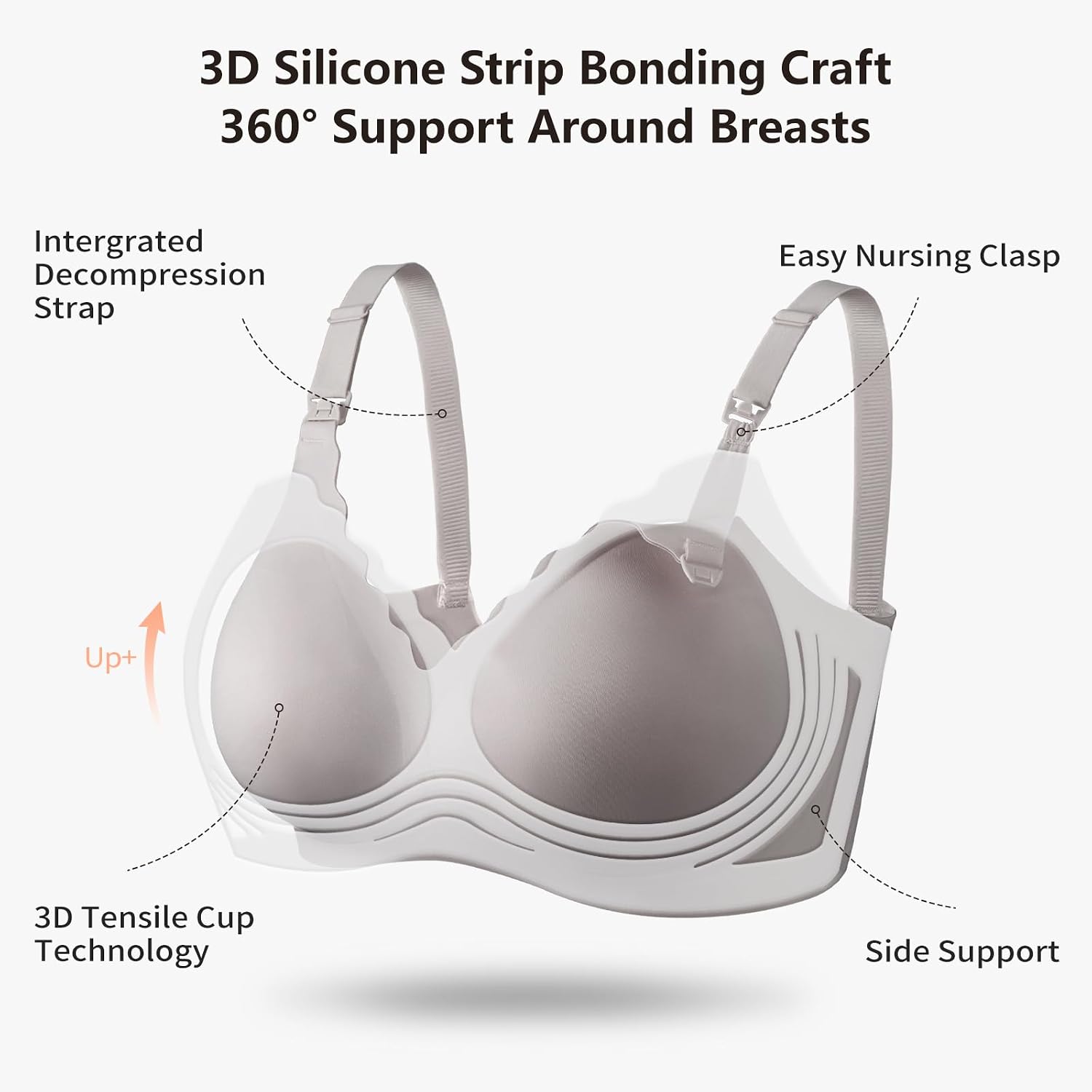Thumbnail 2 de Dresime Nursing Bras for Breastfeeding – Wireless Ultra Comfort Maternity Bra with Jelly Strip Support
