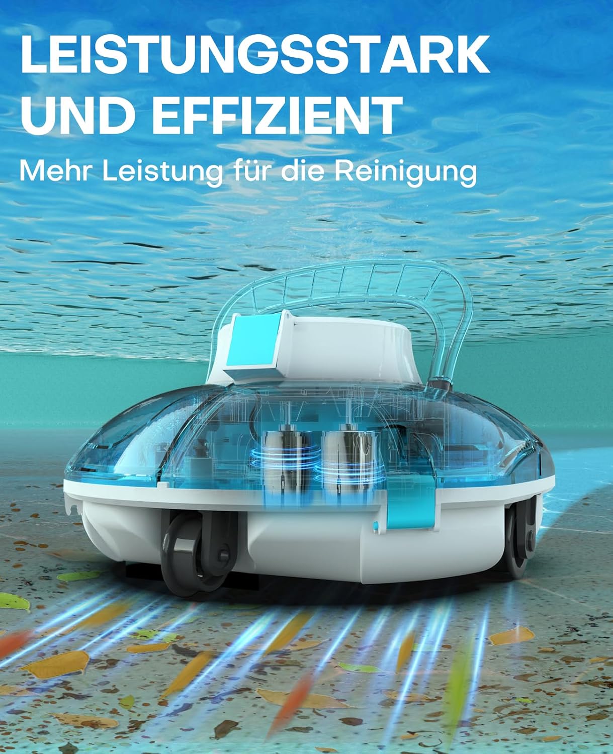 Detalle 2 de WINNY POOL CLEANER Winny 200 Poolroboter – kabellos, Akku, 75 Min Laufzeit, geeignet für Aufstellpools bis 60 m²