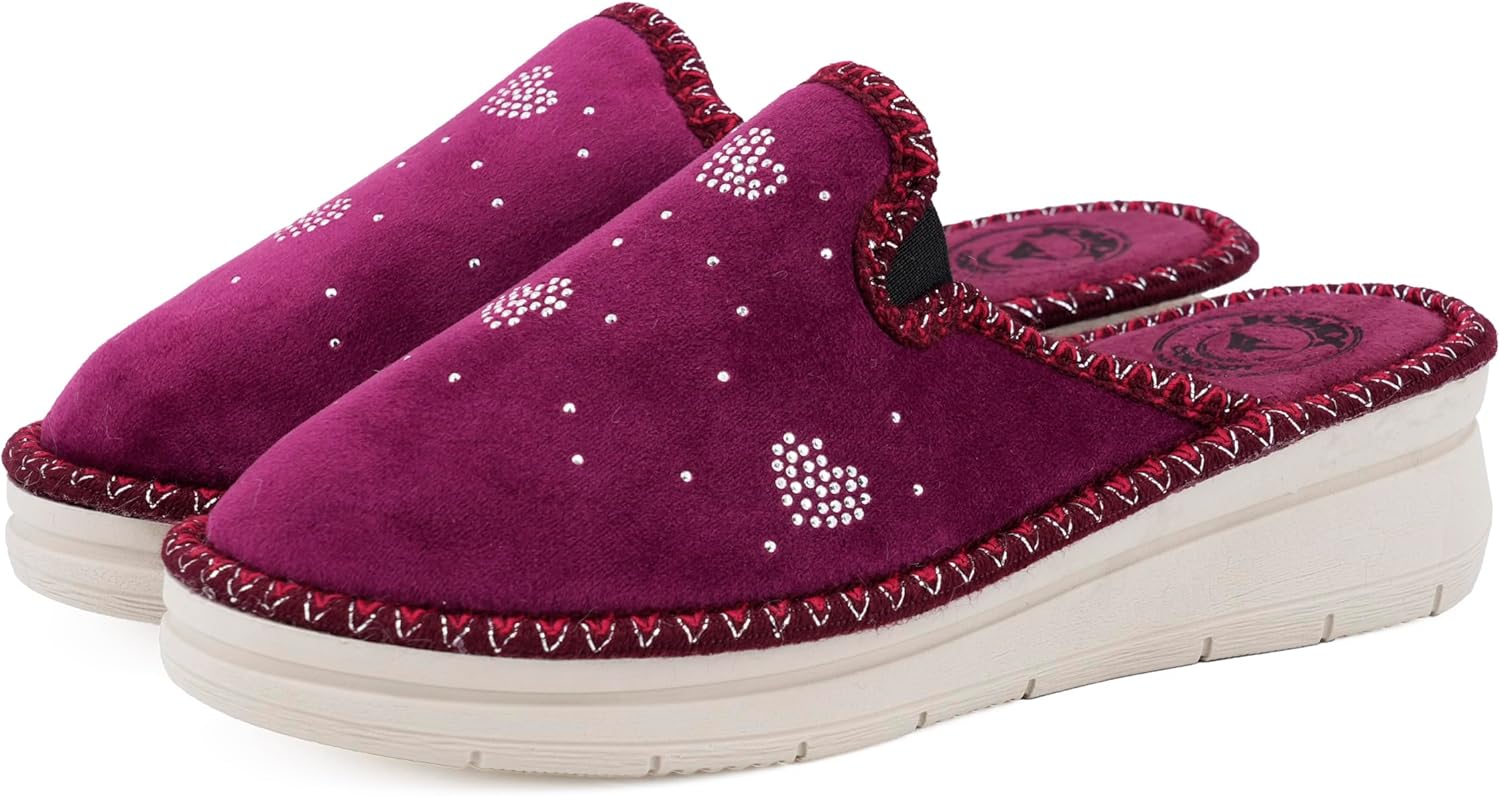 Thumbnail 6 de JOMIX Chaussons Femme Compensés Hiver – Orthopédiques, Strass, Fabriqués en Italie