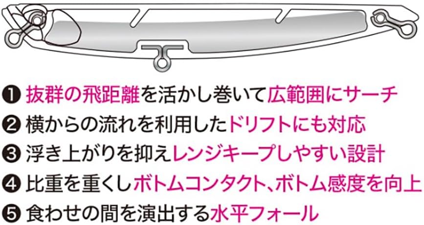 Thumbnail 2 de デュオ ビーチウォーカー ビスタ 100S サーフヒラメ向けジグミノー 100mm・34g