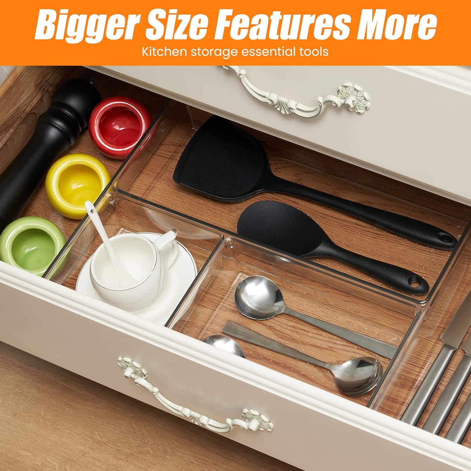 Thumbnail 5 de Criusia 18-Piece Clear Drawer Organizer Set