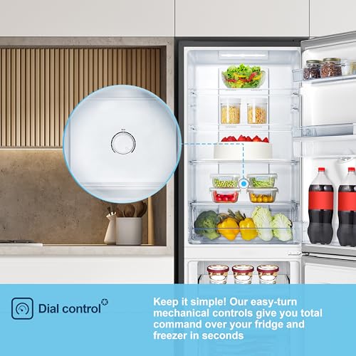 Thumbnail 9 de Fridgemaster MC55251DEB 55cm Freestanding 256L Fridge Freezer with Water Dispenser (Non-Plumbed) – Frost Free, LED Lighting, E Rated