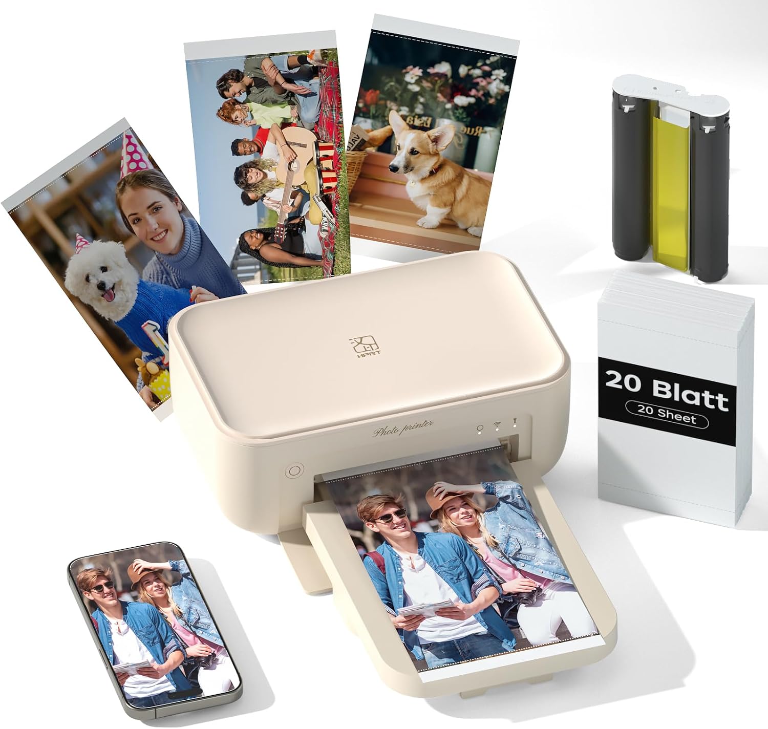 Detalle de HPRT Photo Printer Tragbarer Fotodrucker 10x15 cm