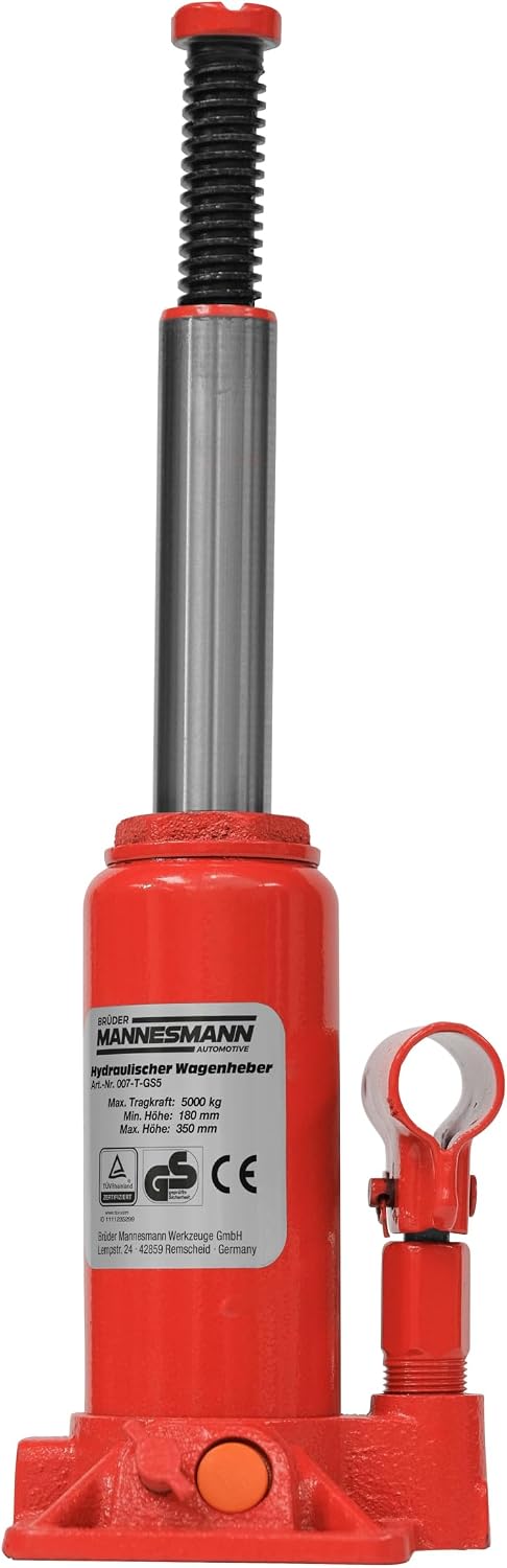 Detalle 1 de Mannesmann 007-T-GS5 5-tonne hydraulic bottle jack, 195–350 mm lift