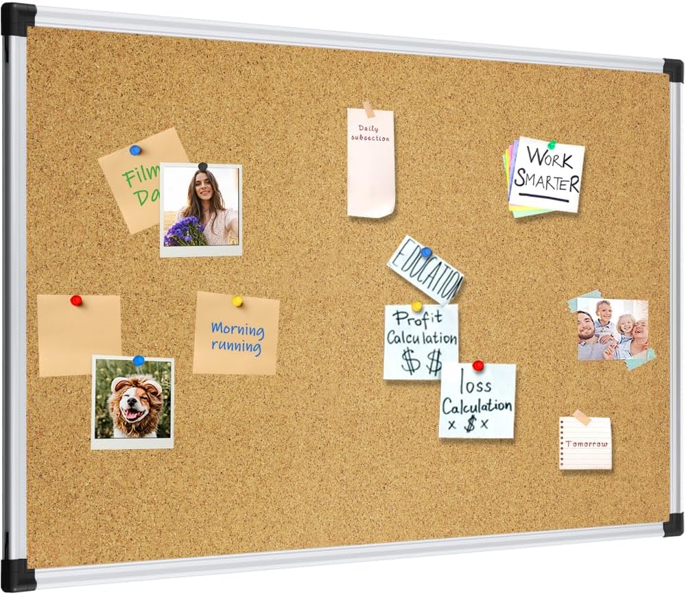 Thumbnail 6 de XBoard Magnetic White Board and Bulletin Corkboard Combination (36 x 24) with Aluminum Frame