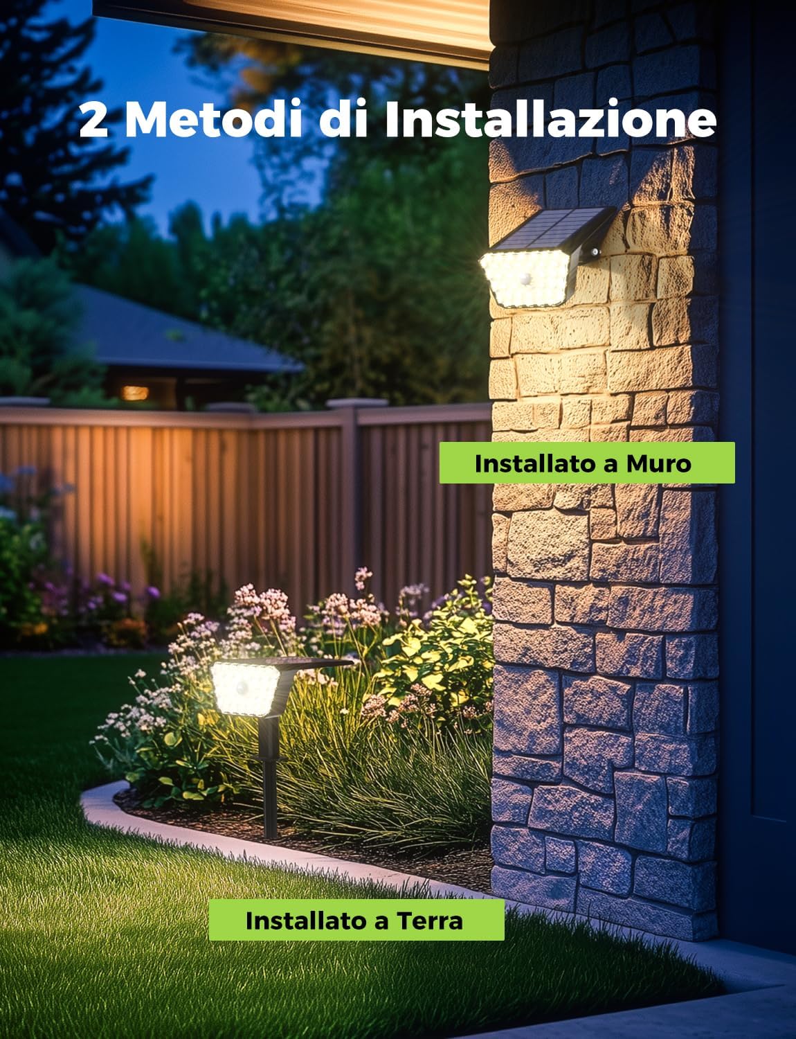 Detalle de GOLUMUP Luci Solari da Giardino con Sensore di Movimento (6 pezzi) IP67