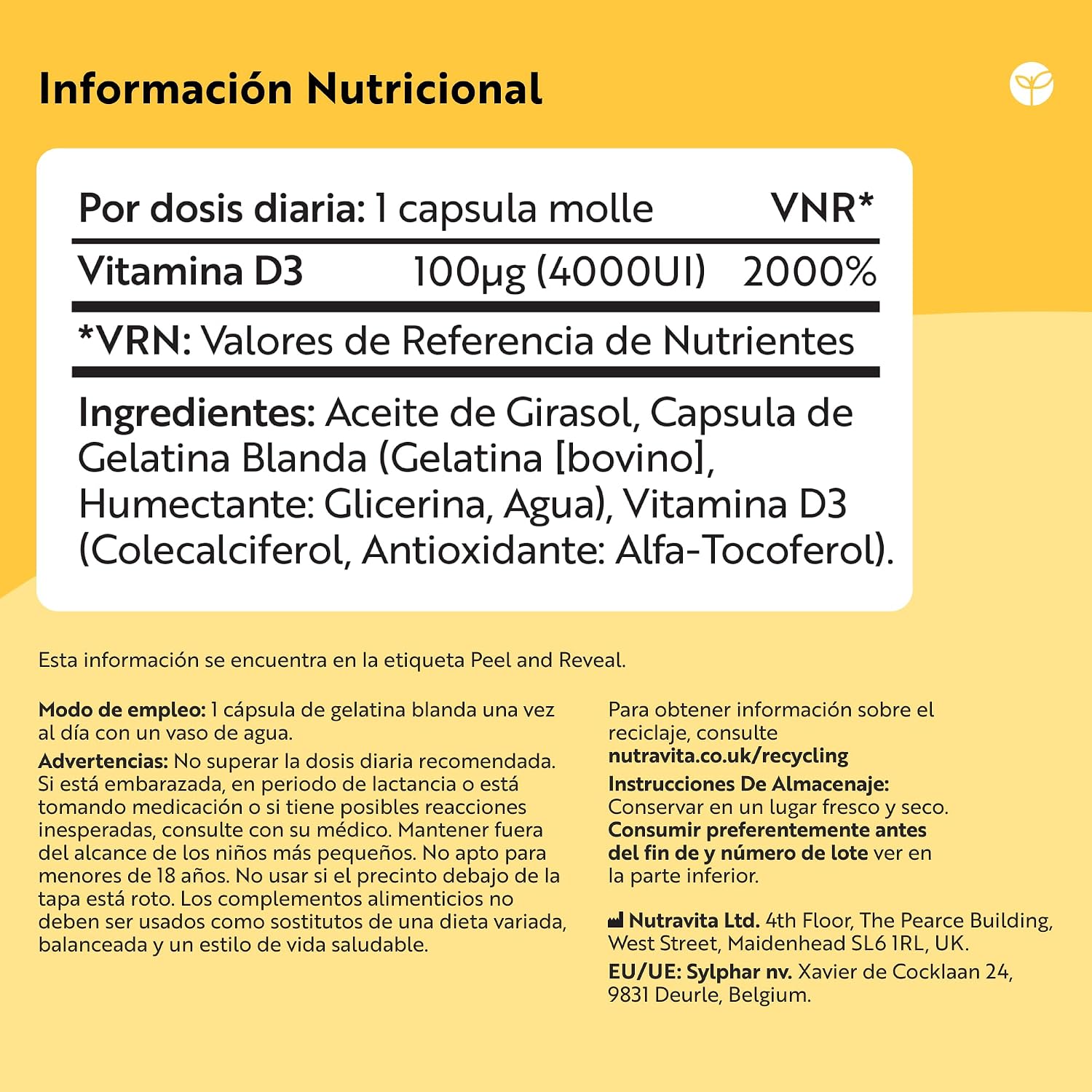 Thumbnail 6 de Nutravita Vitamina D3 4000 UI 400 cápsulas