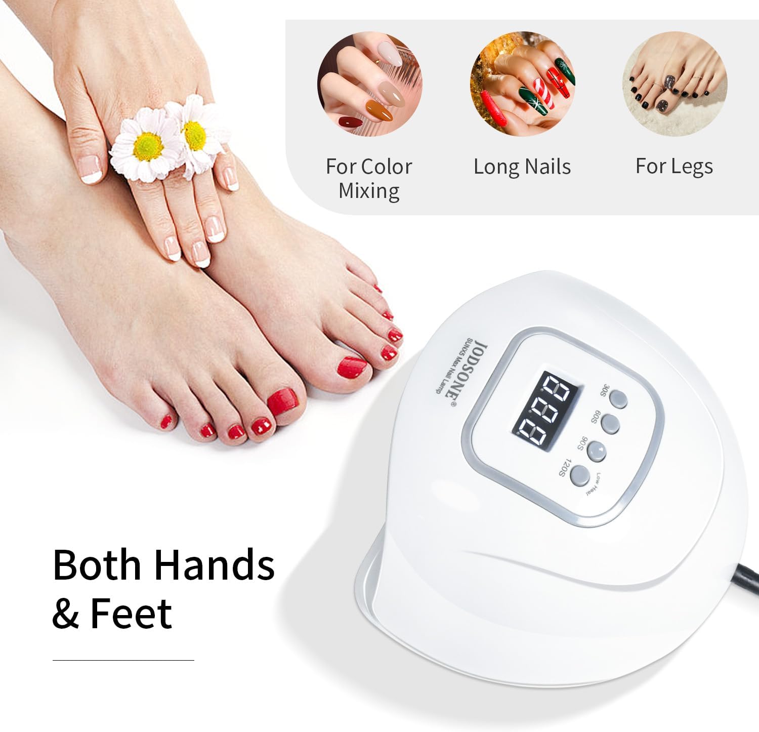 Detalle de JODSONE UV LED Nail Lamp U V Gel Dryer with Auto Sensor and 4 Timers