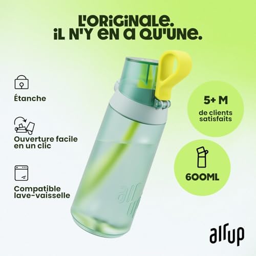 Detalle de air up Gourde Click Turle Green 600 ml – Paquet de 5 Pods
