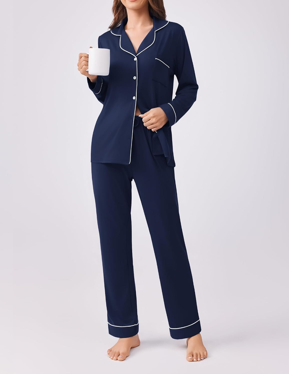 Detalle 2 de Ekouaer Women's Pajama Set Rayon
