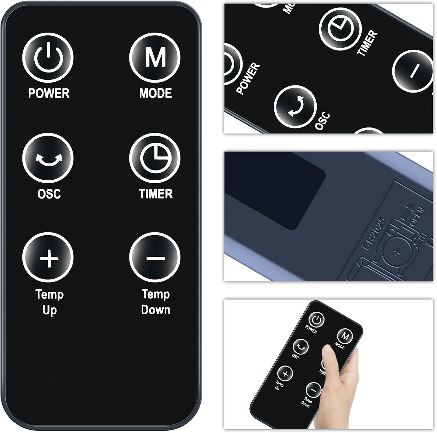 Thumbnail 2 de TCNOUMT Replacement Remote Control for LYMYBETY/MONHOUSE HEAT_102 Portable Electric Heater